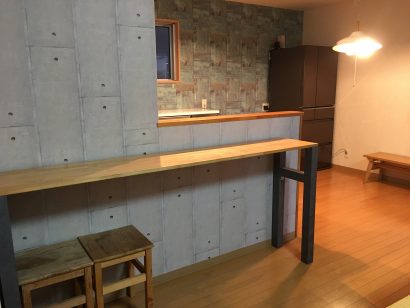 キッチン大改造⑤キッチンカウンターテーブルを設置〈小野家